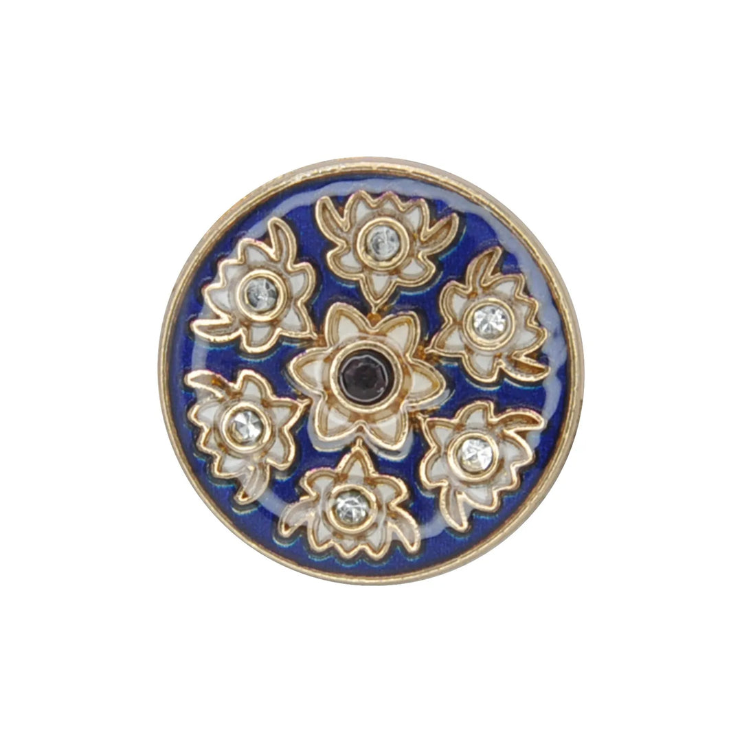 Heritage Floral Pattern Metal Buttons | 22mm(35L) & 18mm(28L)