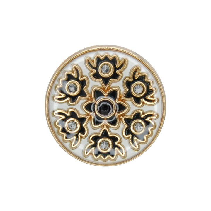 Heritage Floral Pattern Metal Buttons | 22mm(35L) & 18mm(28L)