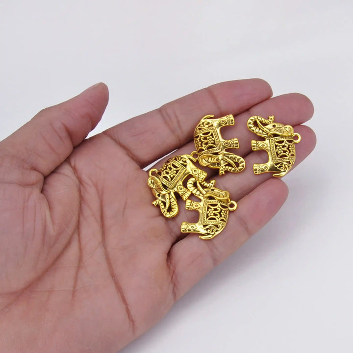 Royal Elephant Grace Metal Pendant | 22mm x 25mm