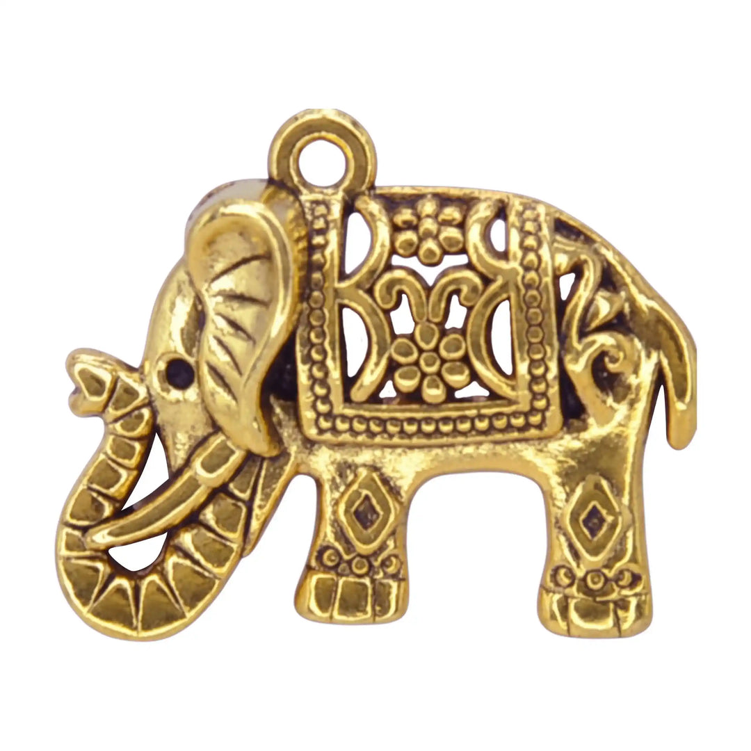 Royal Elephant Grace Metal Pendant | 22mm x 25mm