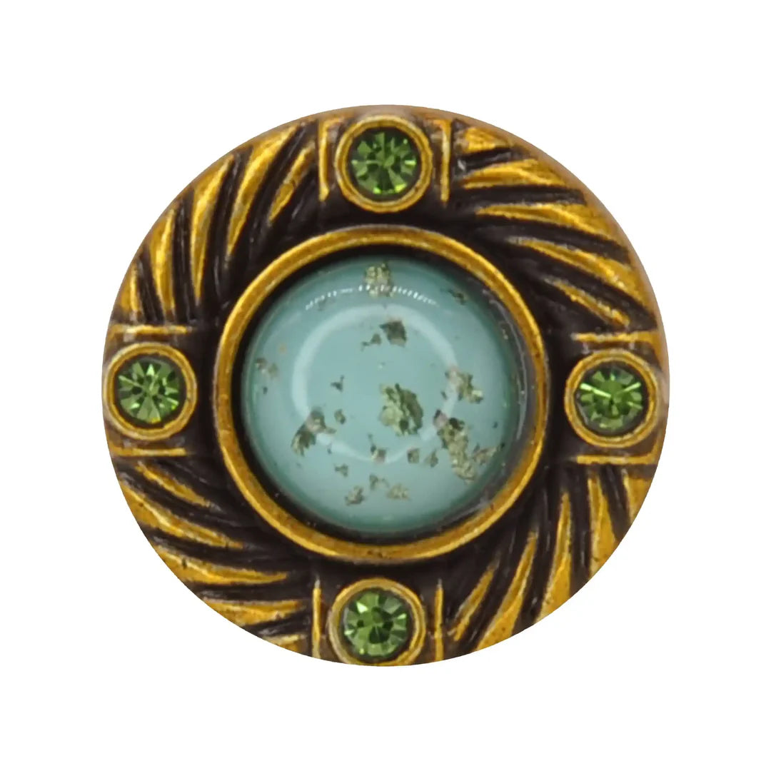 Vintage Royal Gem Shank Metal Button | 14mm (22L)