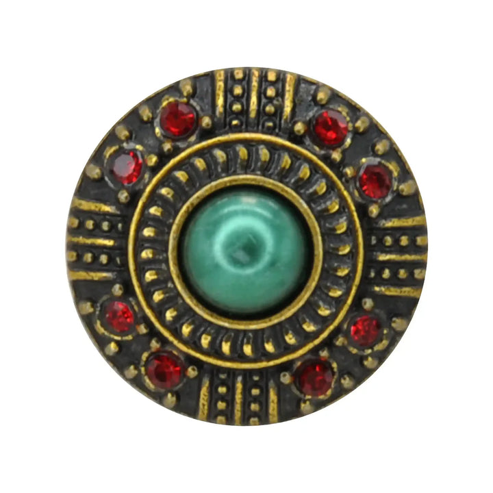 Vintage Royal Gem Shank Metal Button | 14mm (22L)