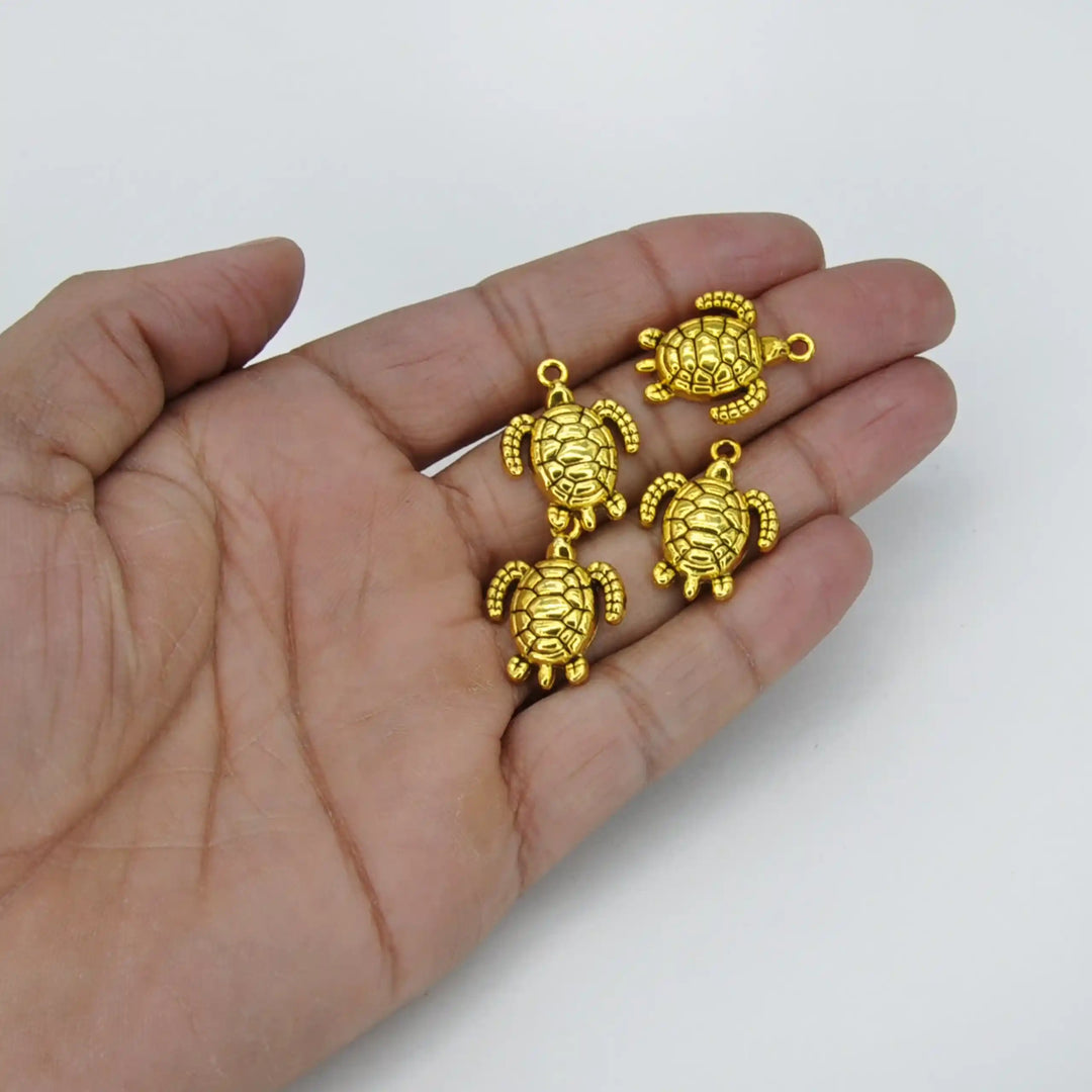 Symbolic Turtle Metal Charm | 18mm x 23mm