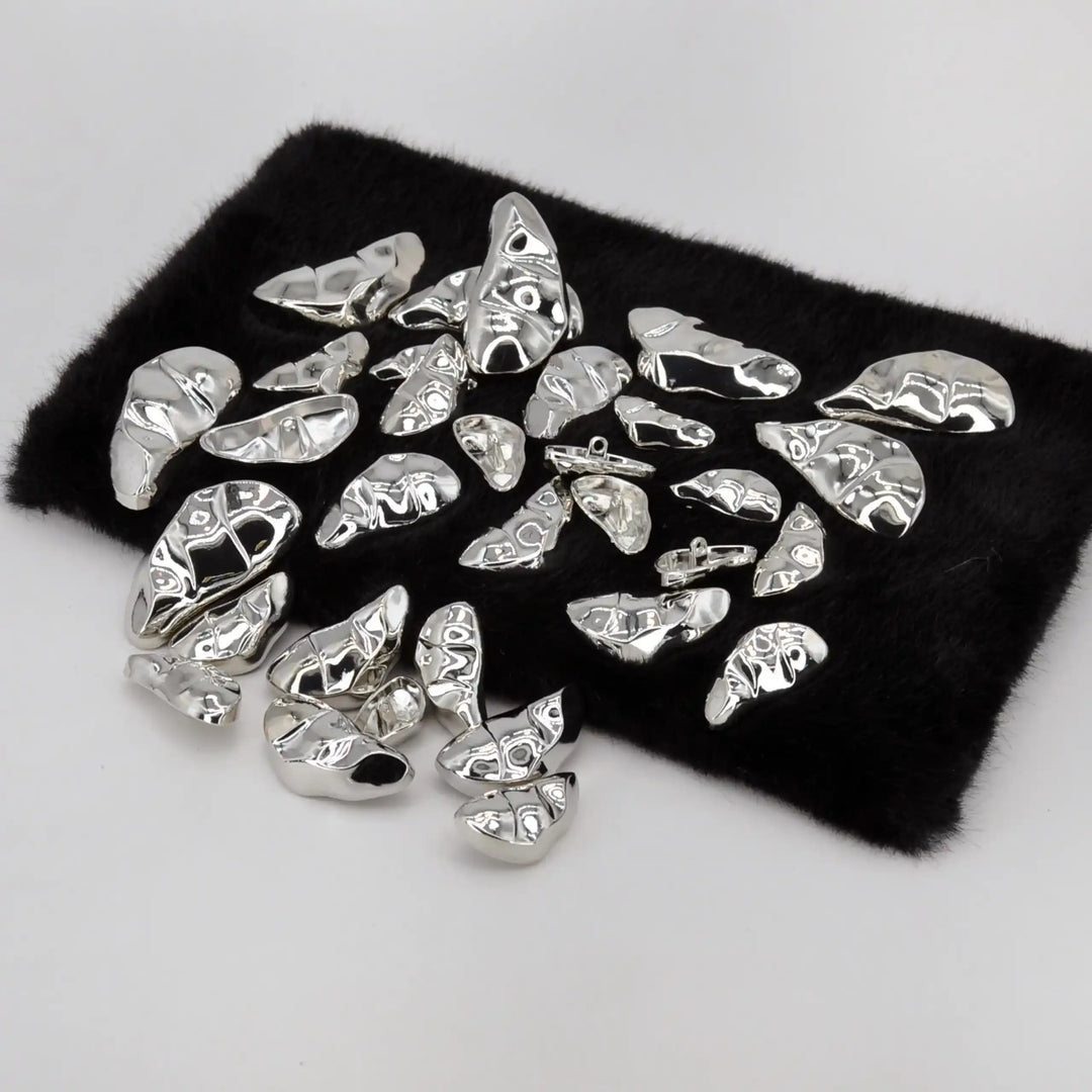 Liquid Style Gold Shank Metal Button | 25mm, 30mm, 35mm & 45mm