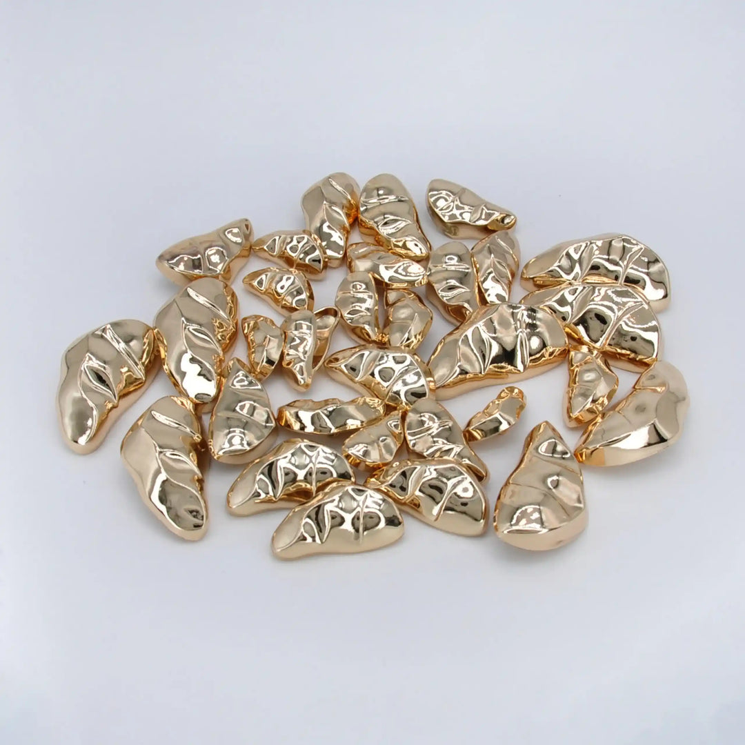 Liquid Style Gold Shank Metal Button | 25mm, 30mm, 35mm & 45mm