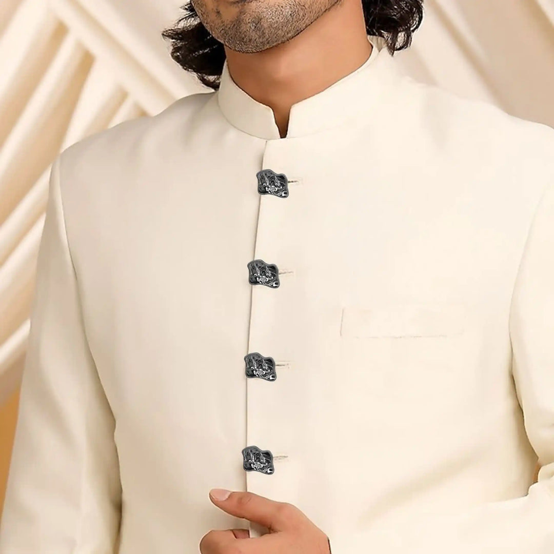 Melted Iron Inspired Shank Metal Button | 25mm(40L)