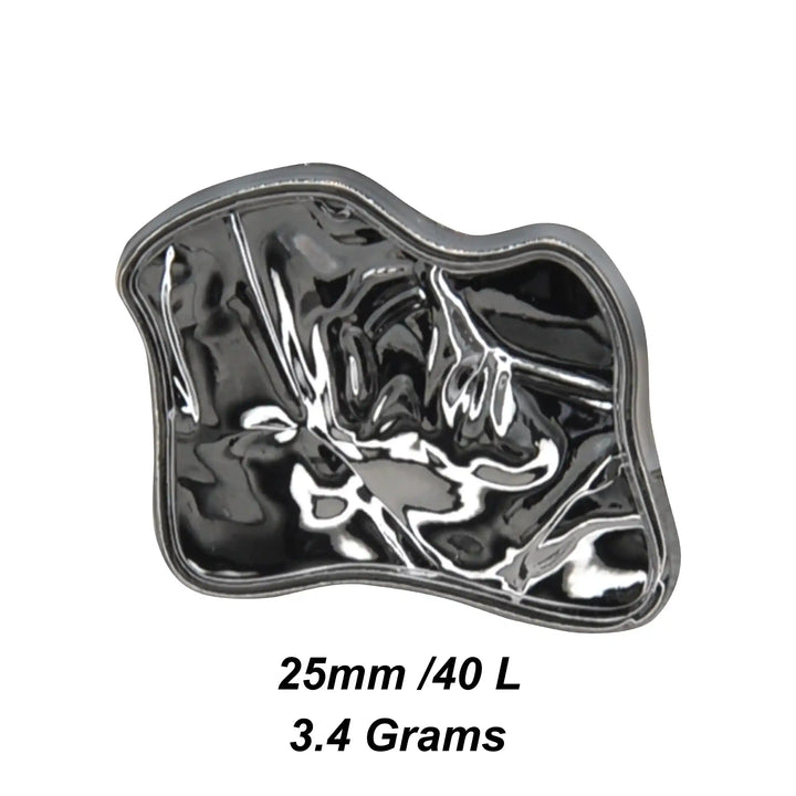 Melted Iron Inspired Shank Metal Button | 25mm(40L)