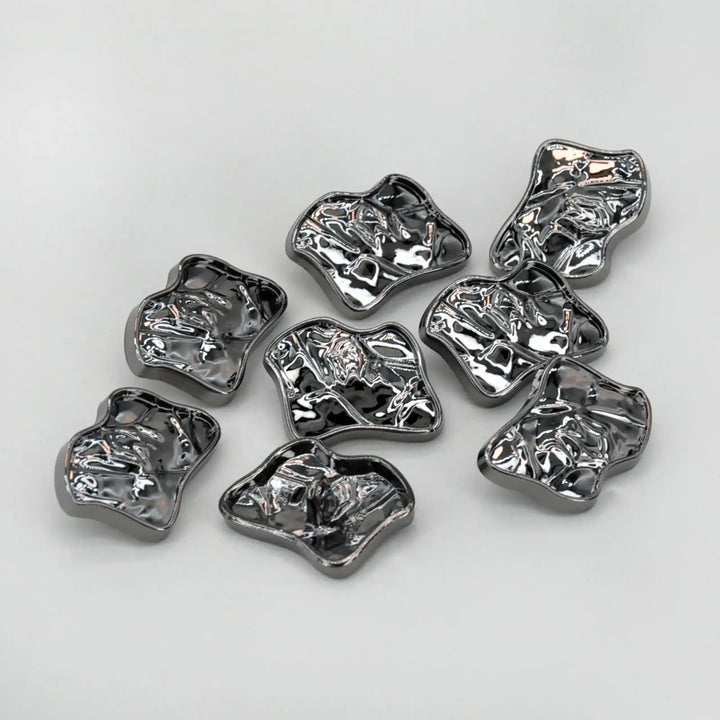 Melted Iron Inspired Shank Metal Button | 25mm(40L)