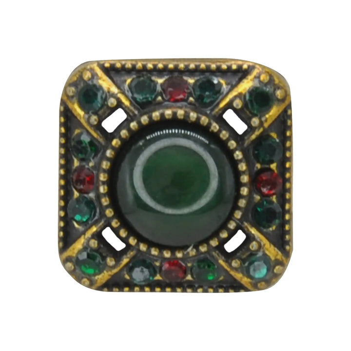 Vintage Royal Gem Shank Metal Button | 14mm (22L)
