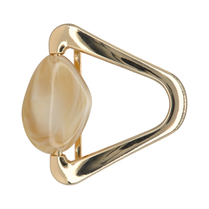 Golden Loop Stone Metal Buckle | 64mm