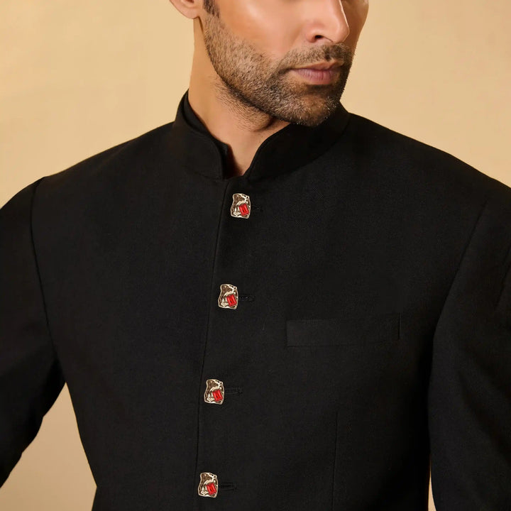 Gold Finish with Red Crystal Accent Metal Button | 23mm(36L)