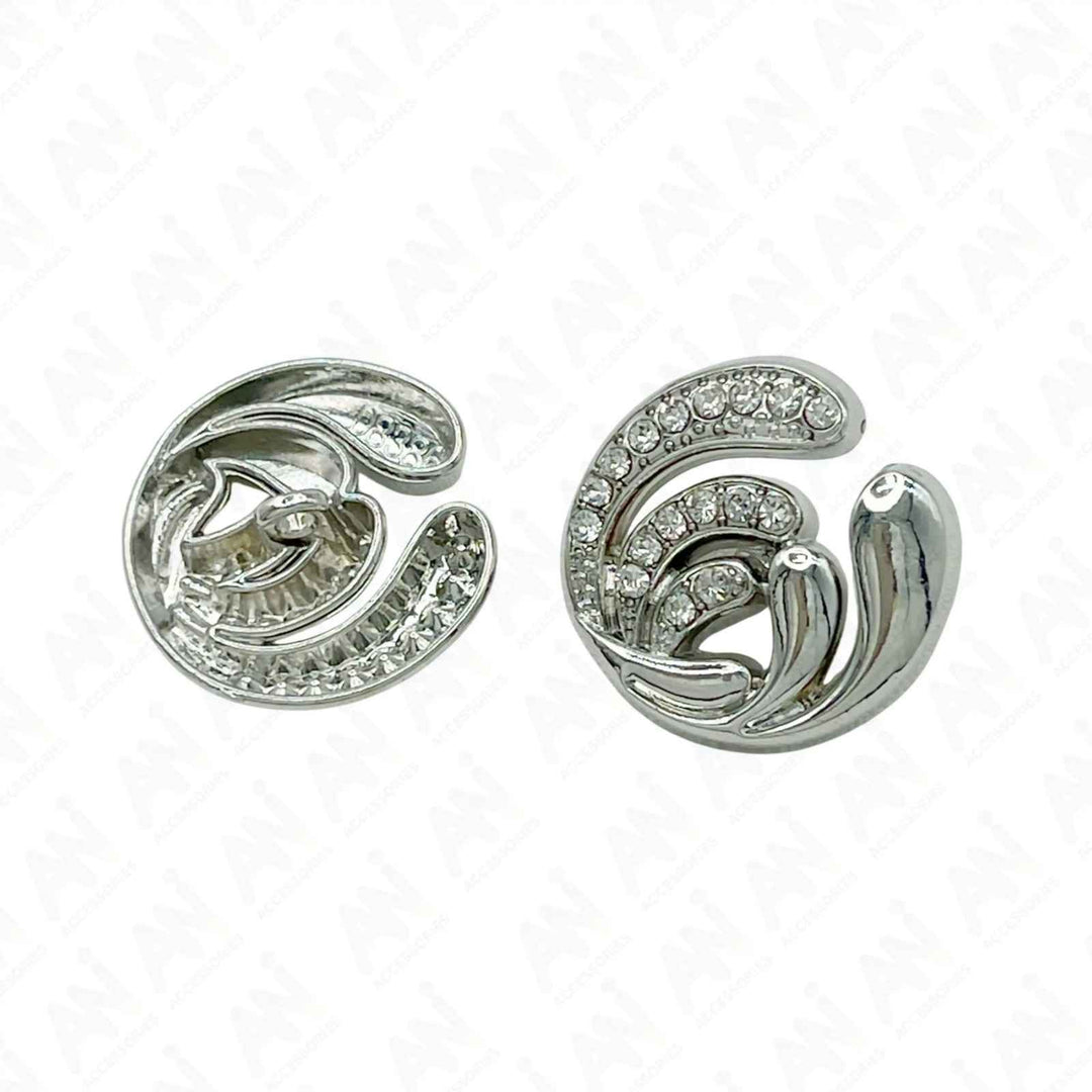 Twirling Elegance Metal Buttons | 18mm(28L), 20mm(32L) & 23mm(36L)