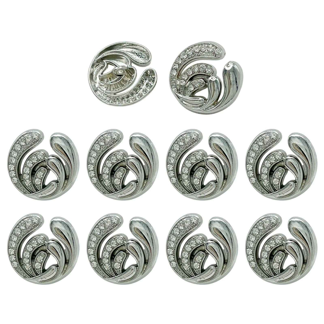 Twirling Elegance Metal Buttons | 18mm(28L), 20mm(32L) & 23mm(36L)