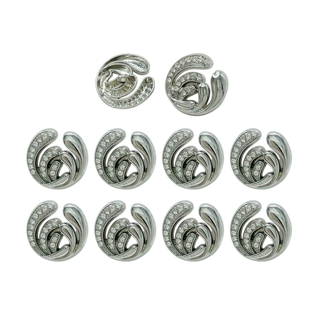 Twirling Elegance Metal Buttons | 18mm(28L), 20mm(32L) & 23mm(36L)