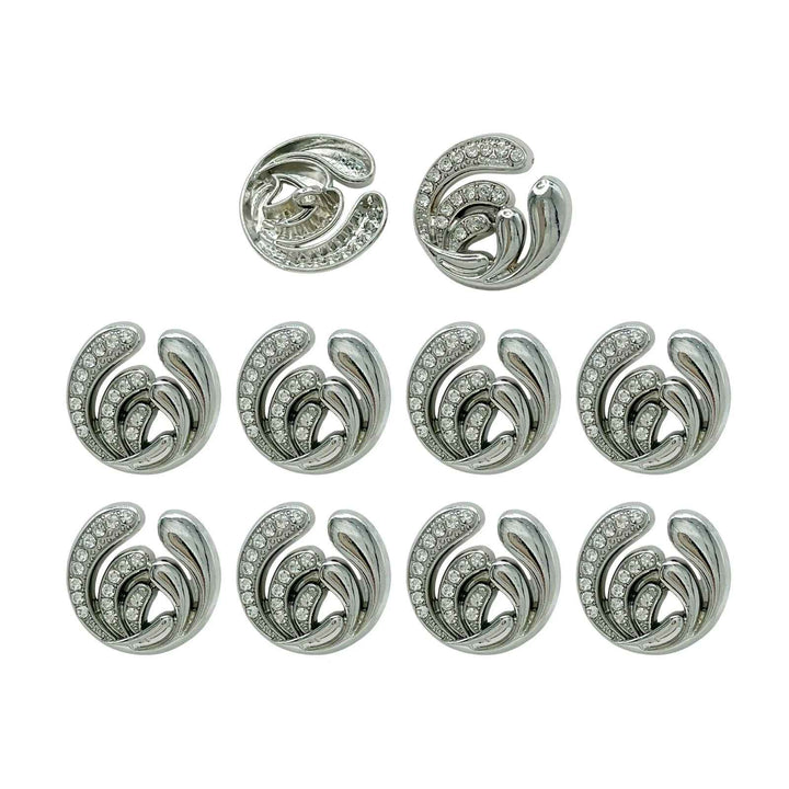 Twirling Elegance Metal Buttons | 18mm(28L), 20mm(32L) & 23mm(36L)