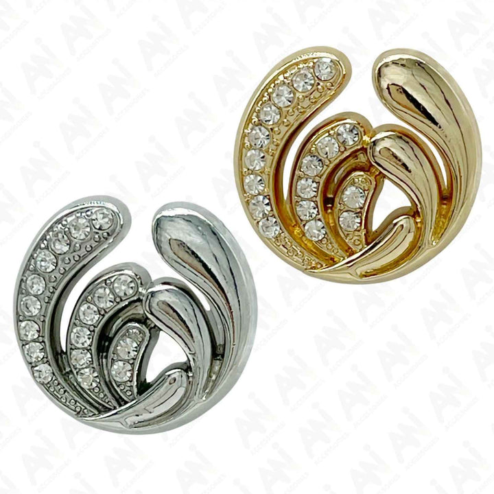 Twirling Elegance Metal Buttons | 18mm(28L), 20mm(32L) & 23mm(36L)