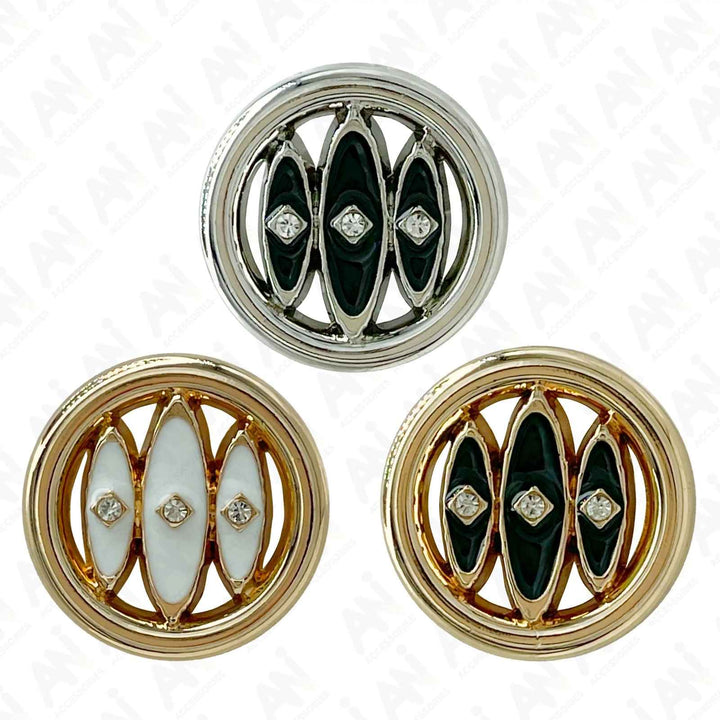 Shivay Eye Design Metal Button | 18mm(28L), 20mm(32L) & 23mm(36L)