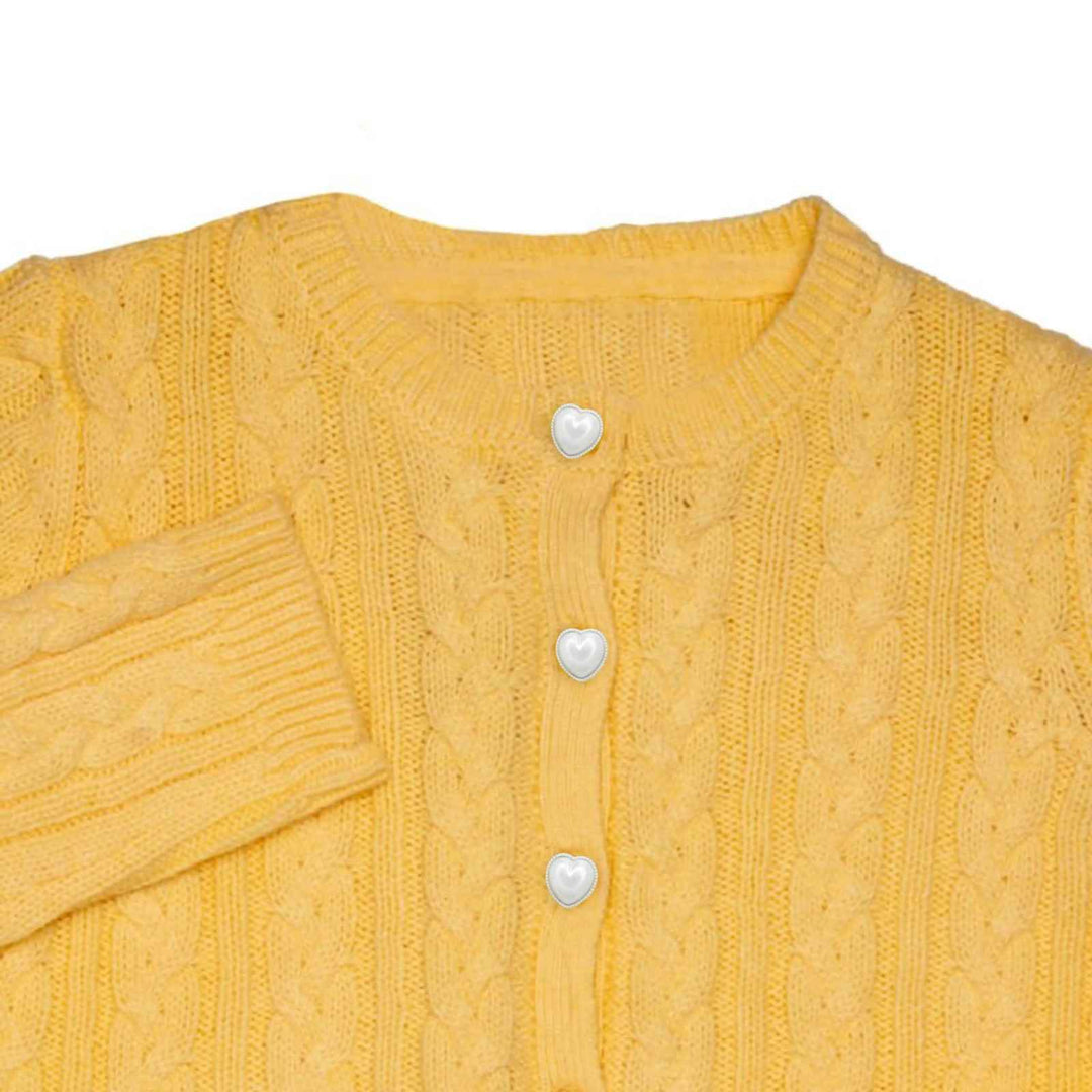 Heart Shape Small Rhinestone  finish Metal Buttons | 18mm(28L)