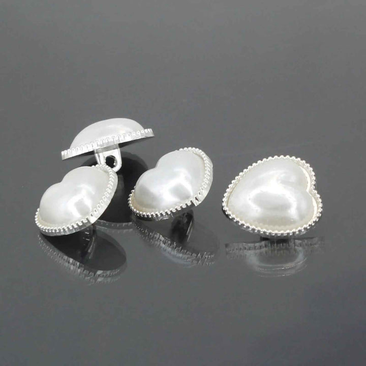 Heart Shape Small Rhinestone  finish Metal Buttons | 18mm(28L)