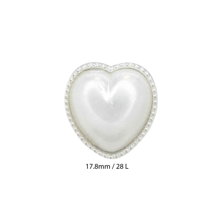 Heart Shape Small Rhinestone  finish Metal Buttons | 18mm(28L)