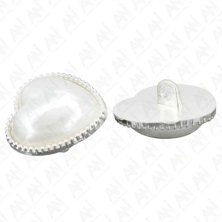 Heart Shape Small Rhinestone  finish Metal Buttons | 18mm(28L)