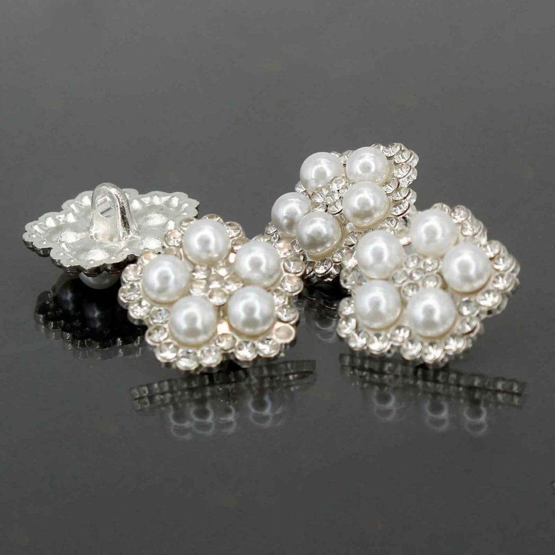 Elegant Pearl Style Metal Buttons | 20mm(32L)