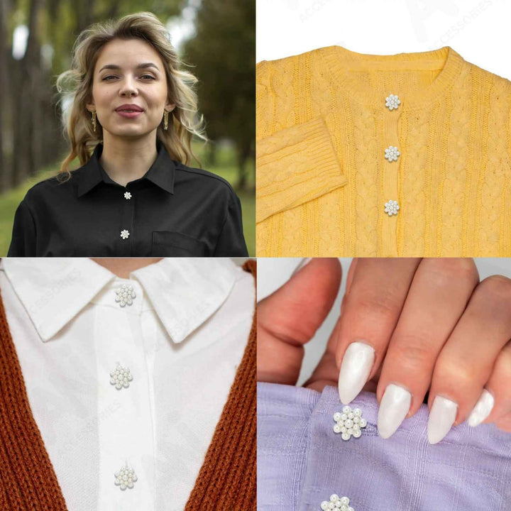 Bunch Style Pearl Metal Buttons | 19mm(30L)