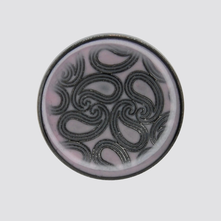 Golden Paisley Design with Shank Metal Button | 18mm(28L) & 20mm(32L)