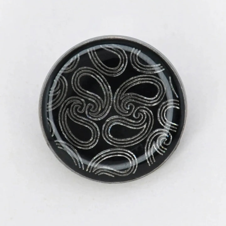 Golden Paisley Design with Shank Metal Button | 18mm(28L) & 20mm(32L)