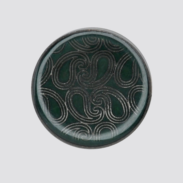 Golden Paisley Design with Shank Metal Button | 18mm(28L) & 20mm(32L)