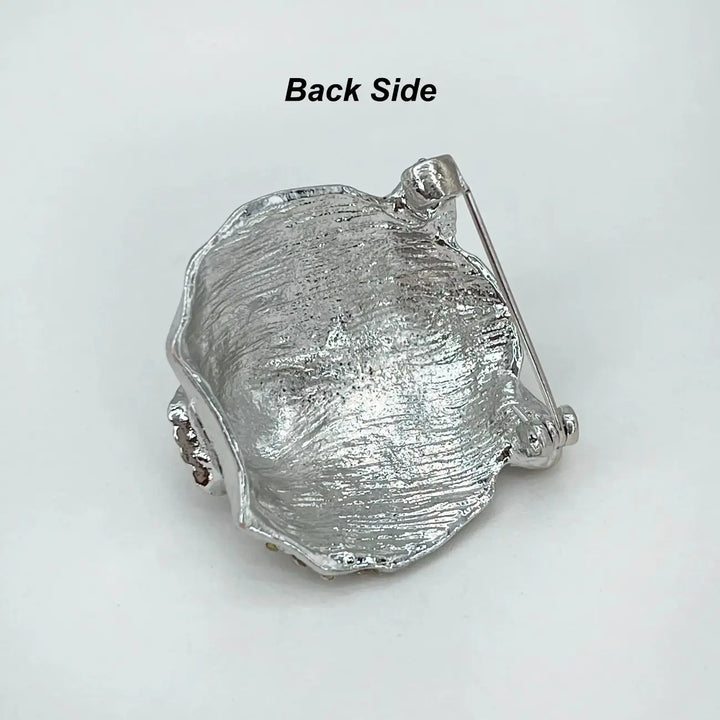 Rhinestone Tiger Brooch