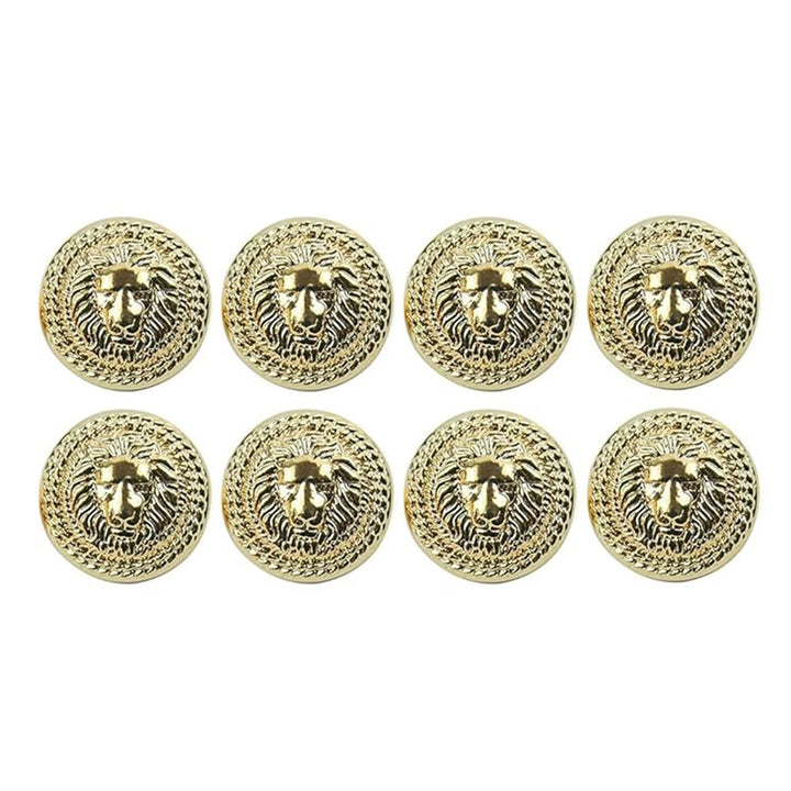 Simmering Gold Color Lion Metal Buttons