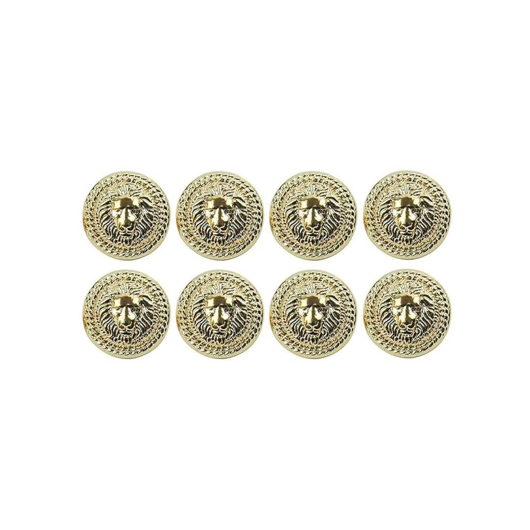 Simmering Gold Color Lion Metal Buttons