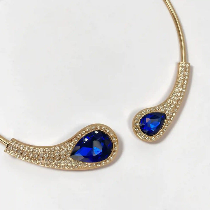 Emerald Teardrop Pavé Torque Choker