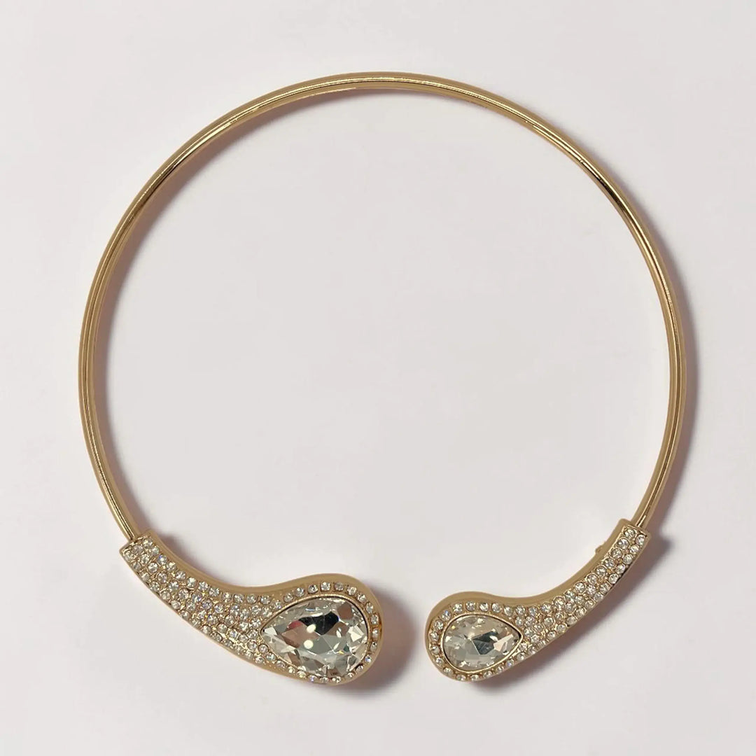 Emerald Teardrop Pavé Torque Choker