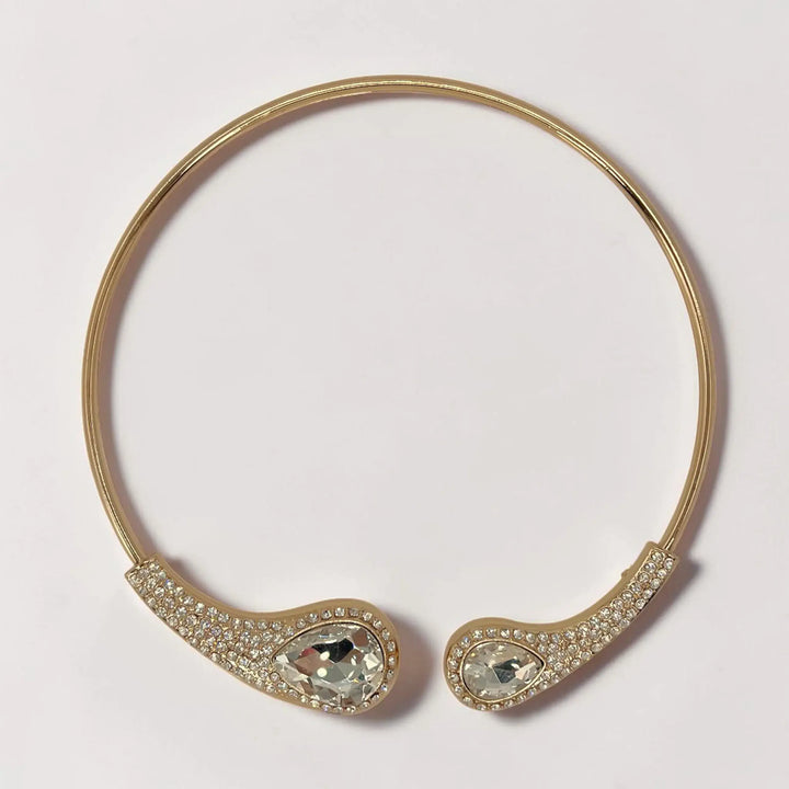 Emerald Teardrop Pavé Torque Choker