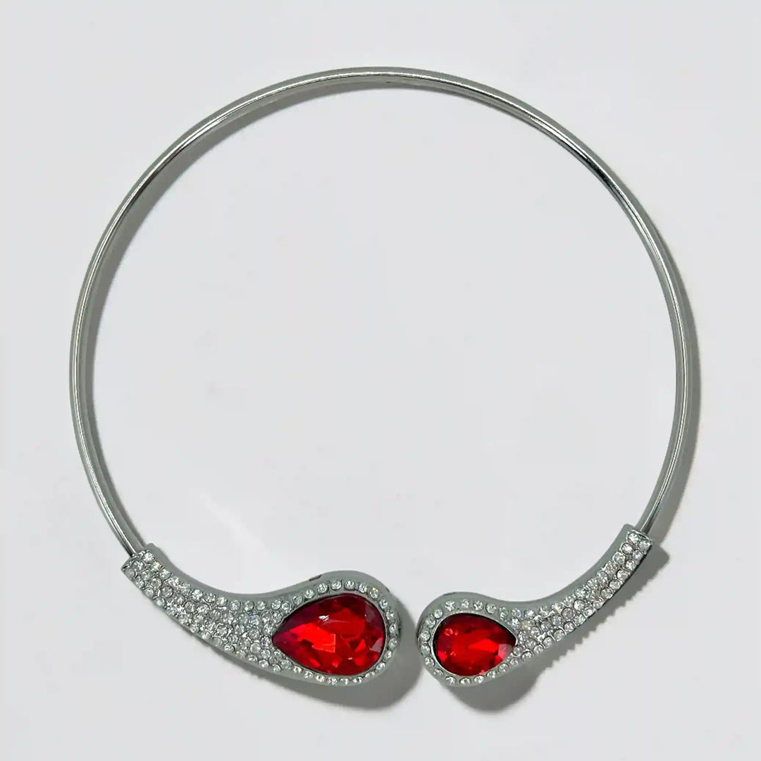 Emerald Teardrop Pavé Torque Choker