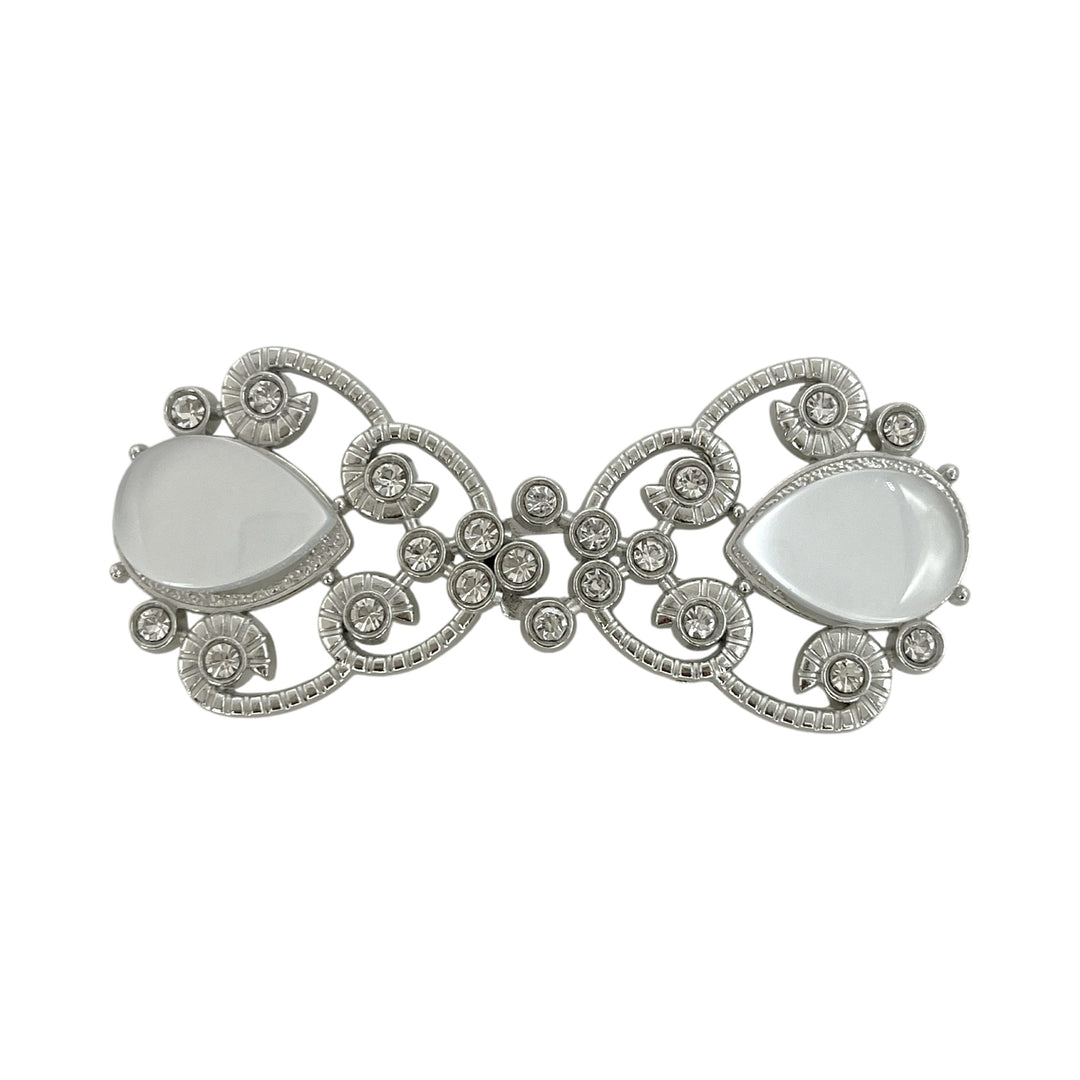 Pearl & Rhinestone Metal Frog Clsoure Buttons