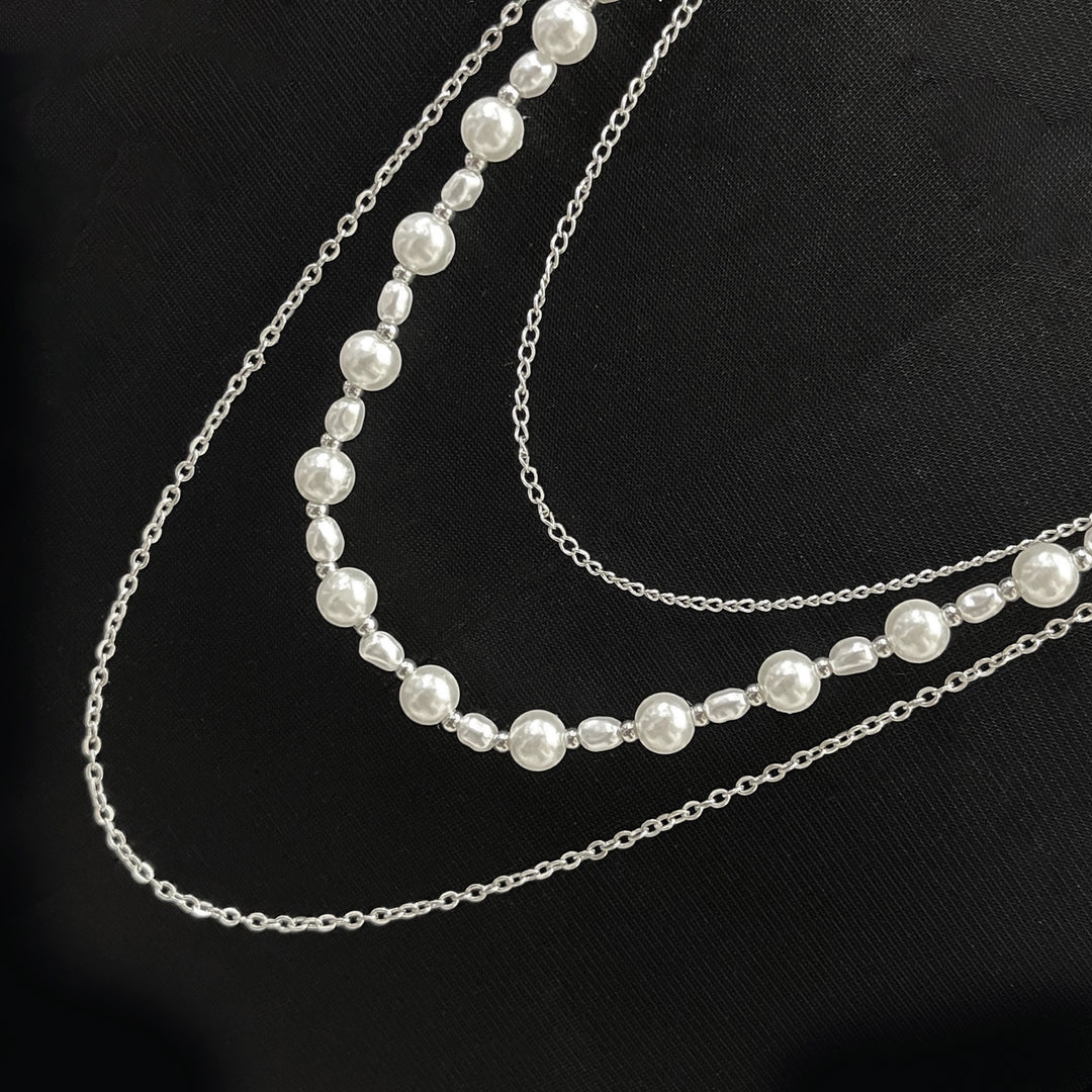 Pearl Cascade Dome Chain Brooch
