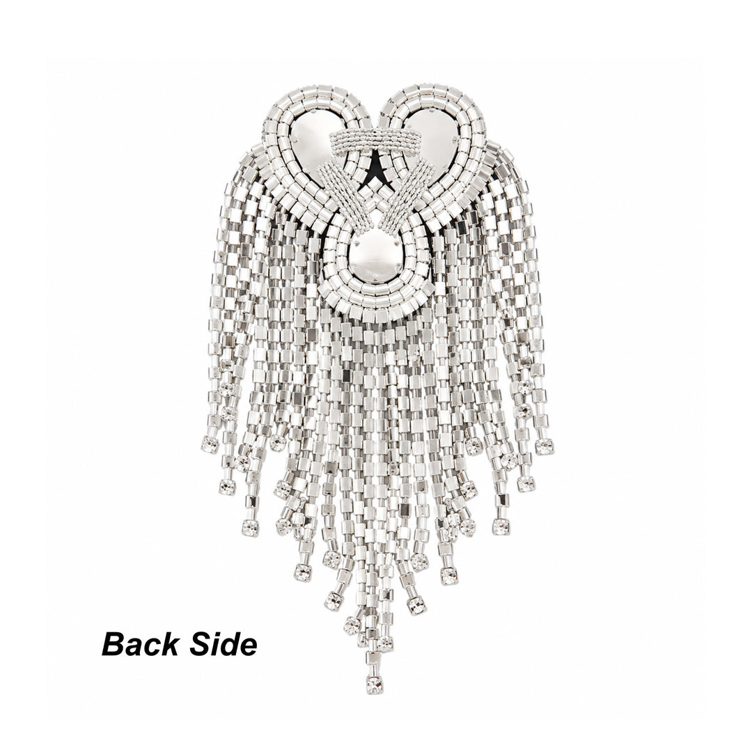 Royal Crystal Cascade Shoulder Patch (1 Pair )