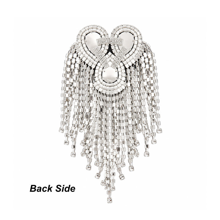 Royal Crystal Cascade Shoulder Patch (1 Pair )