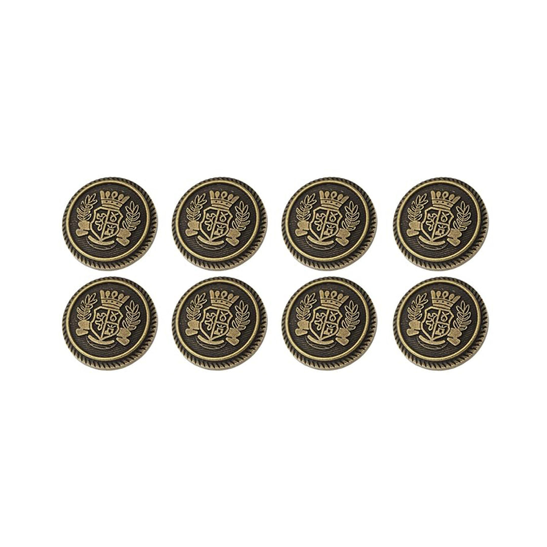 Royal Crest Antique Gold Metal Buttons