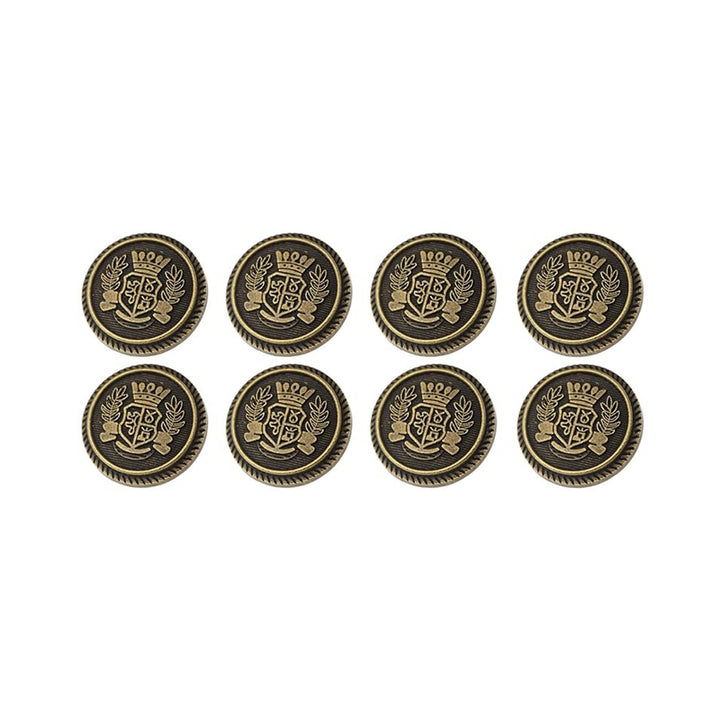 Royal Crest Antique Gold Metal Buttons