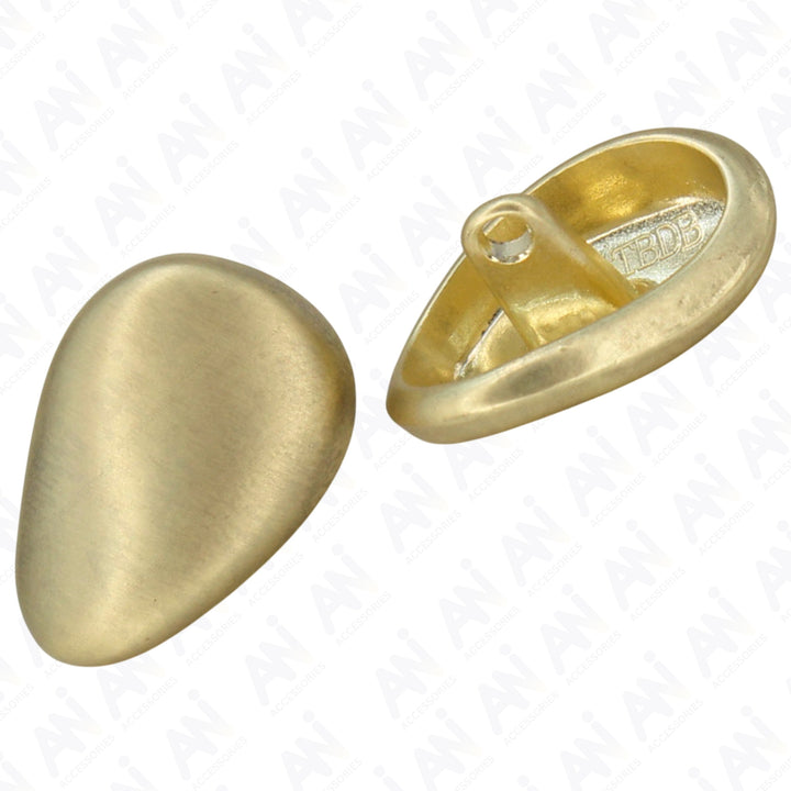 Teardrop-Shaped Metal Button (Pack of 8 Buttons)