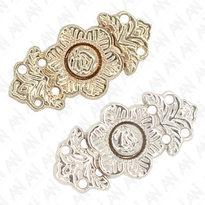 Ornate Ornaments Frog Closure Metal Buttons