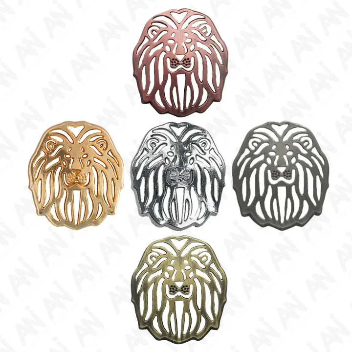 Laser Cut Lion Metal Buttons | 19mm(30L) & 24mm(38L)