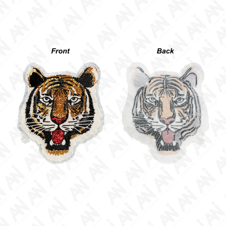 Big & Small size Tiger's Roar Beaded Sew Patch