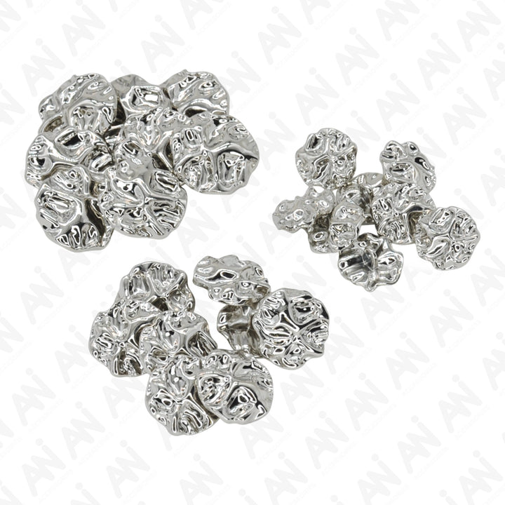 Gold Nugget Metal Shank Button (Pack of 8 Buttons)