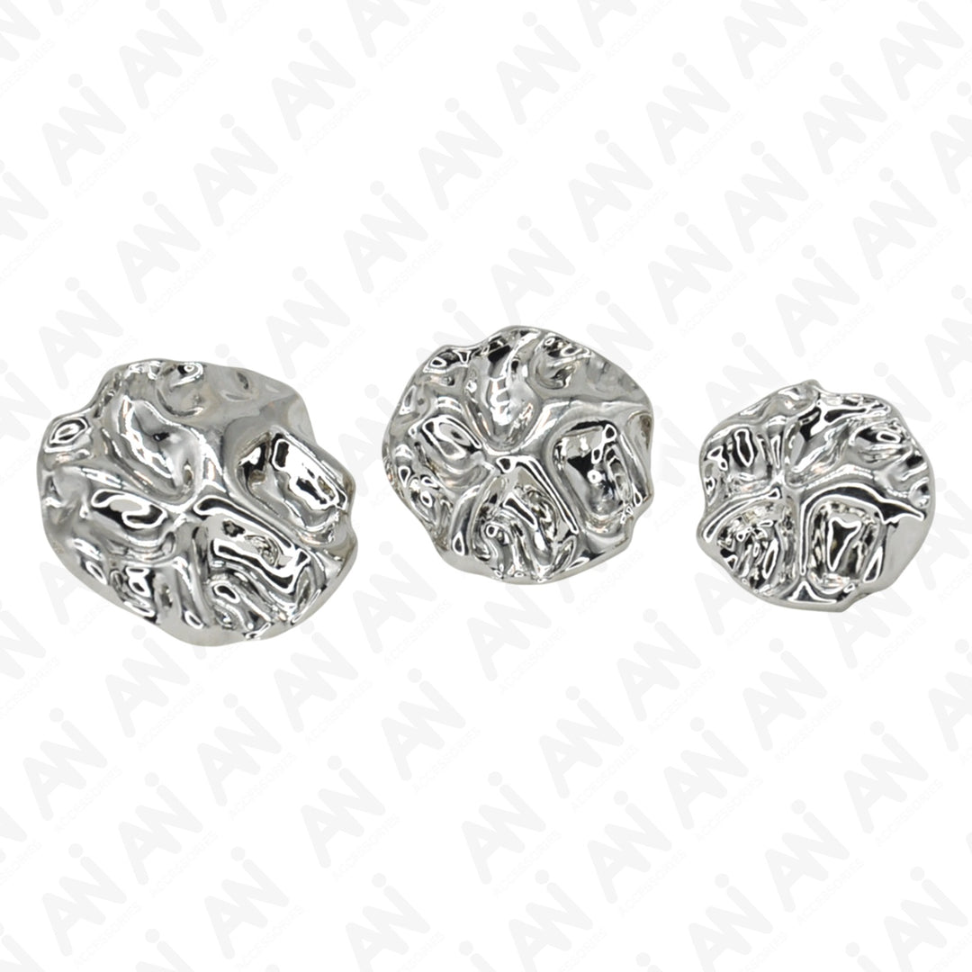 Gold Nugget Metal Shank Button (Pack of 8 Buttons)
