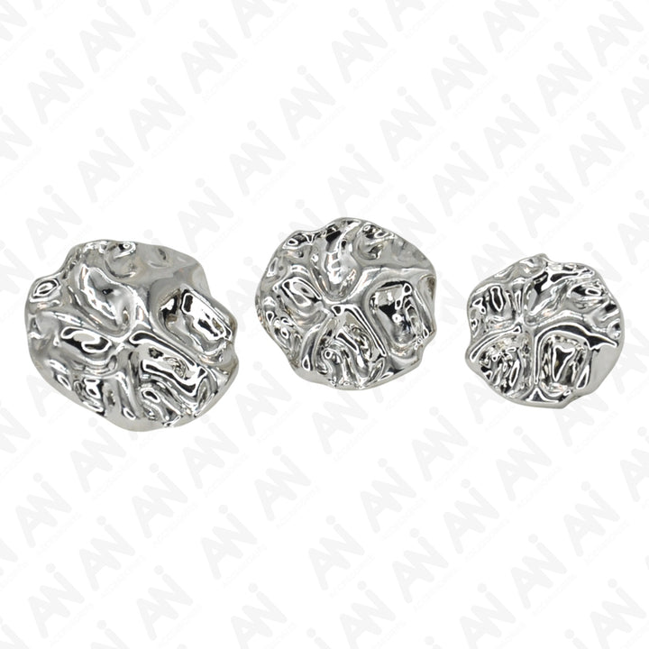 Gold Nugget Metal Shank Button (Pack of 8 Buttons)